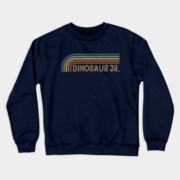 Dinosaur Jr. Retro Stripes Crewneck Sweatshirt by paintallday